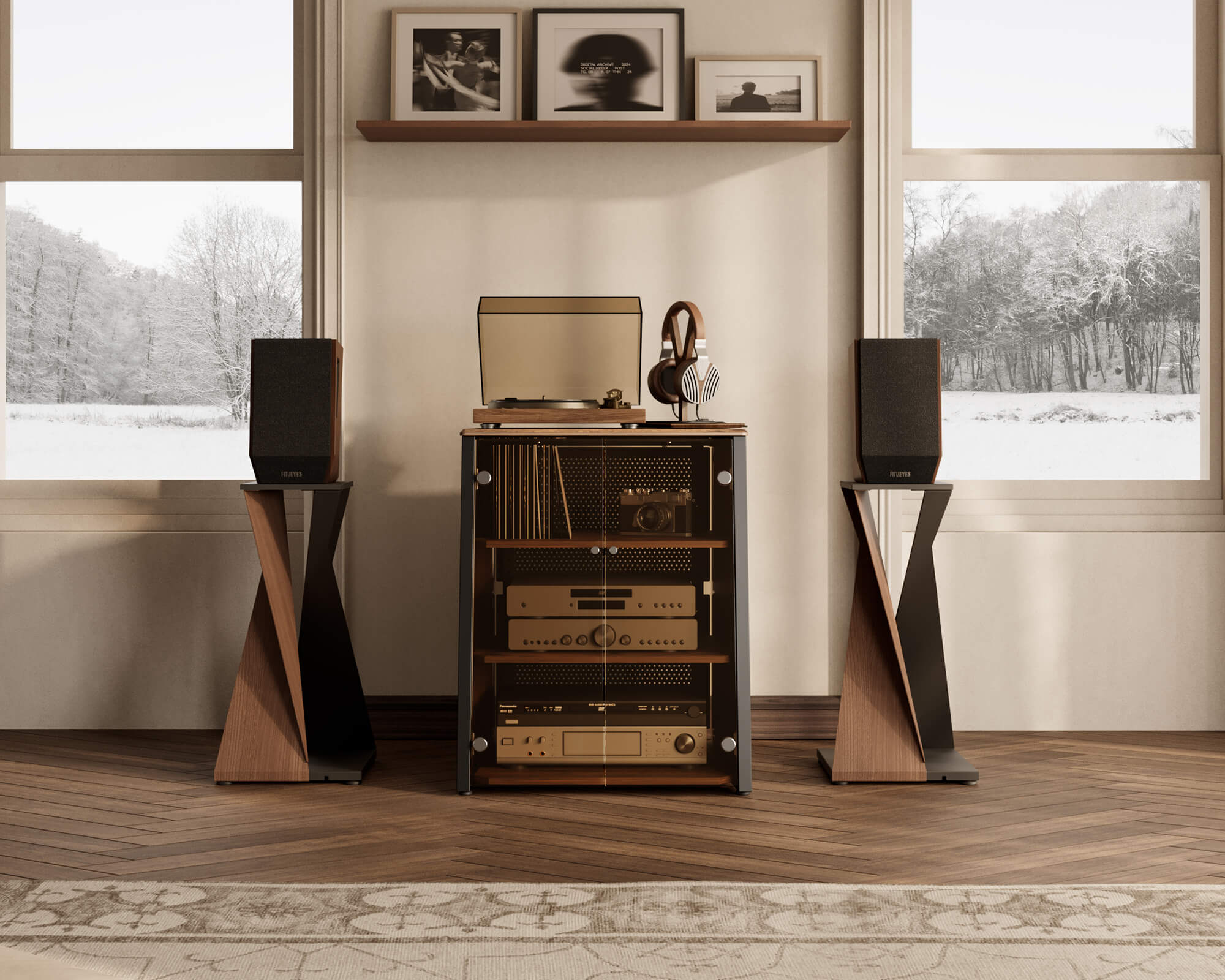 eiffel v2 as Meuble HIFI avec porte et eiffel ss Meuble HIFI avec porte