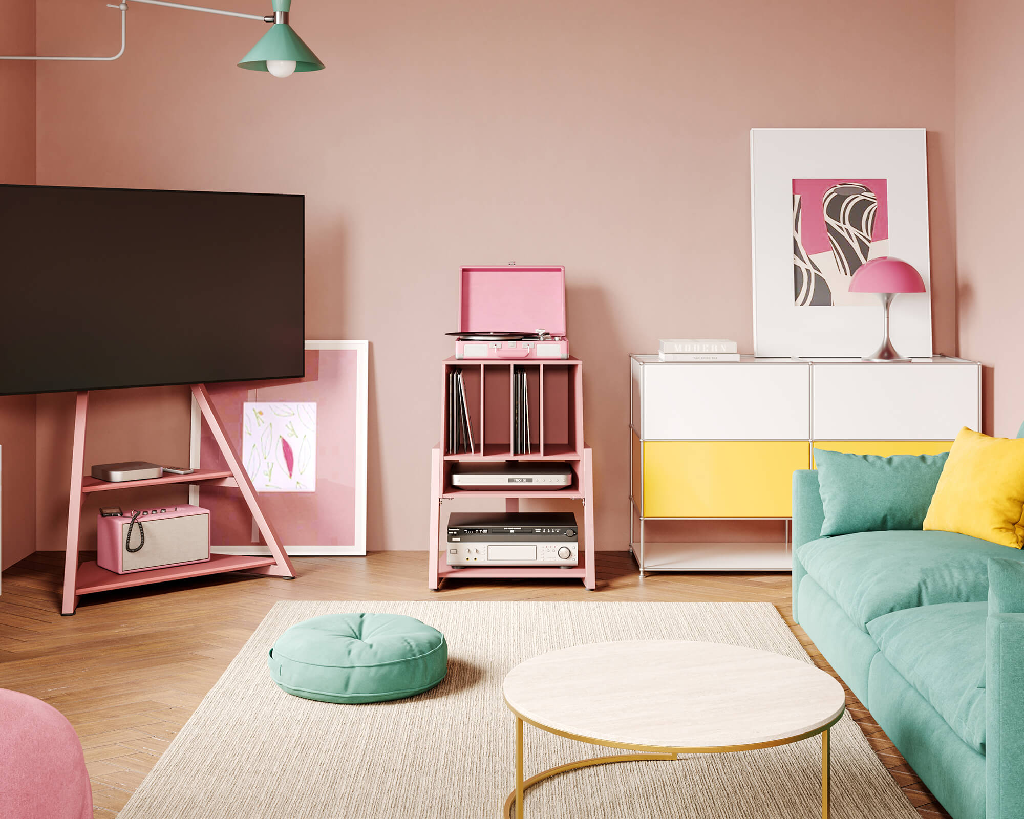 Graphique de la scène rose rs