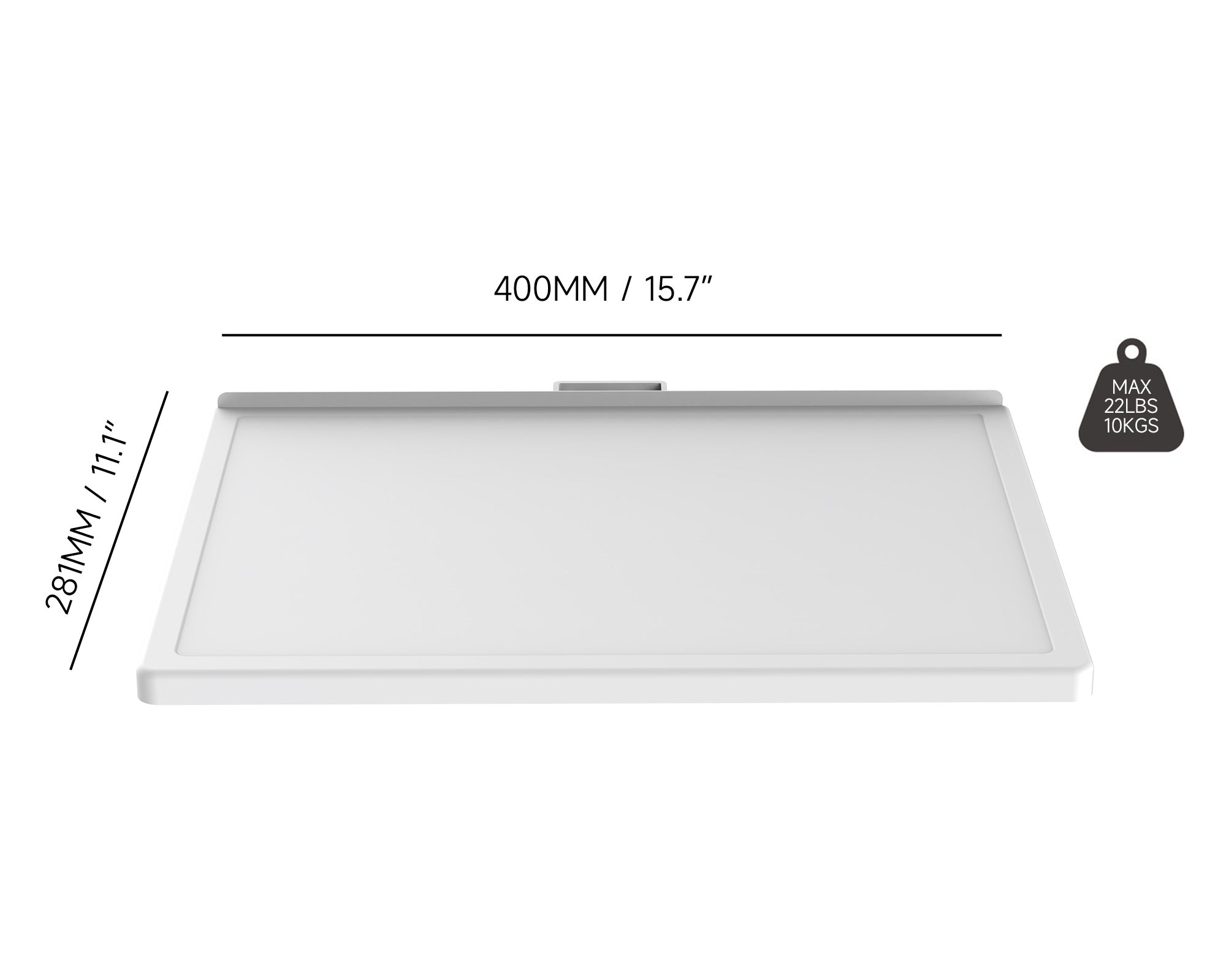 Dessin dimensionnel du stratifié blanc