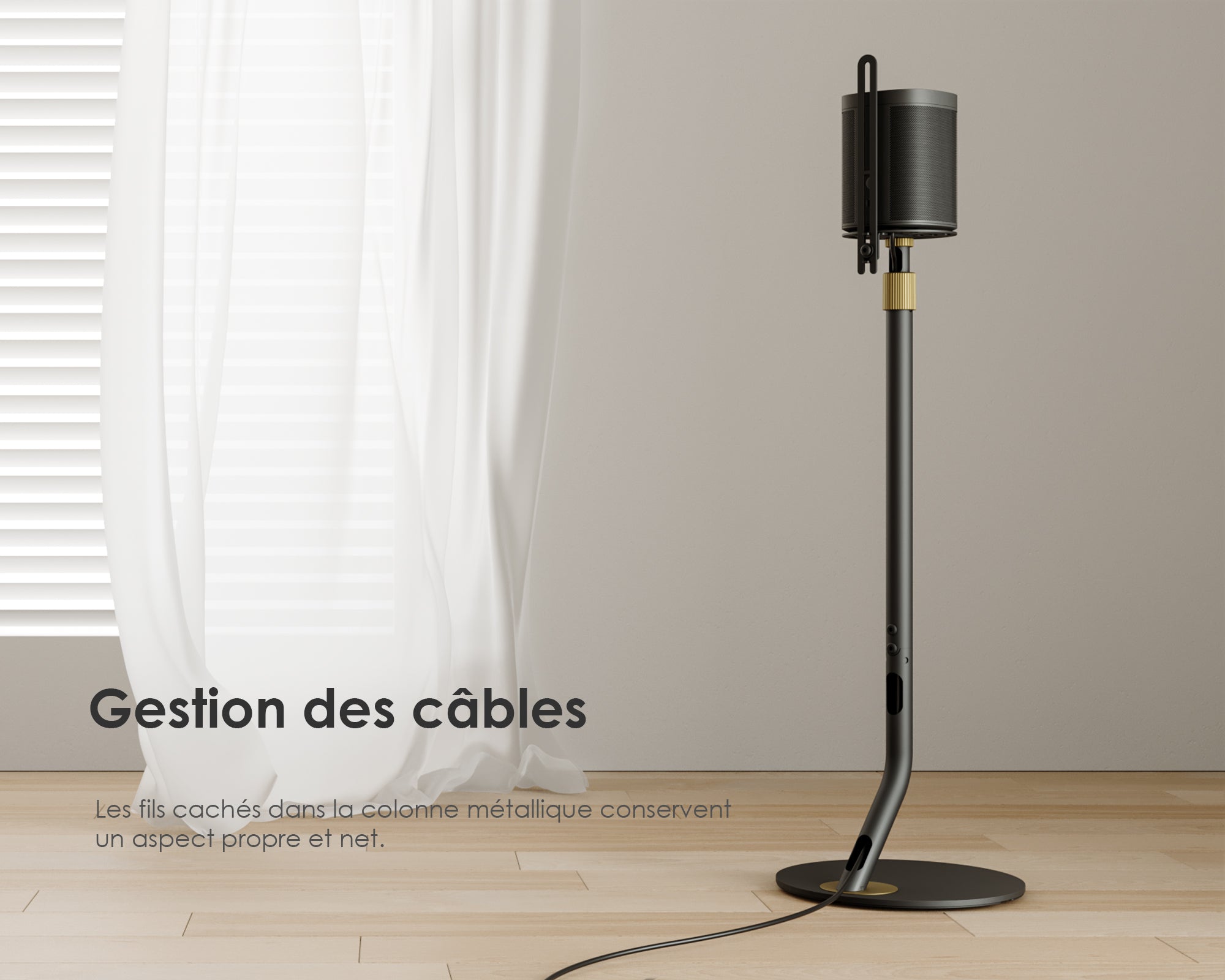 fitueyes-pieds_pour_enceintes-master_ss-noir-gestion_des_cables couleur_Noir