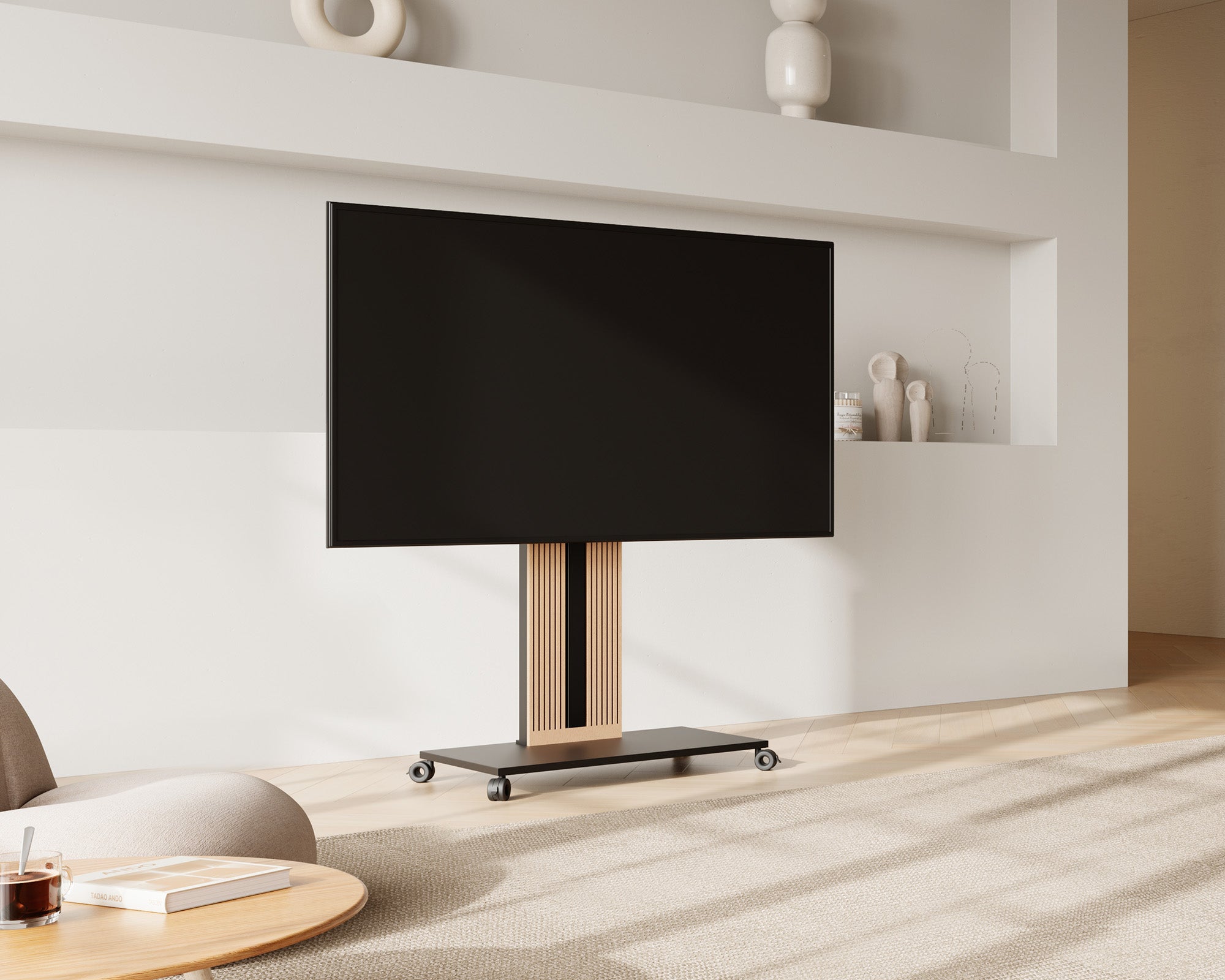 Carte de la scène de zen ft88 support tv sur pied