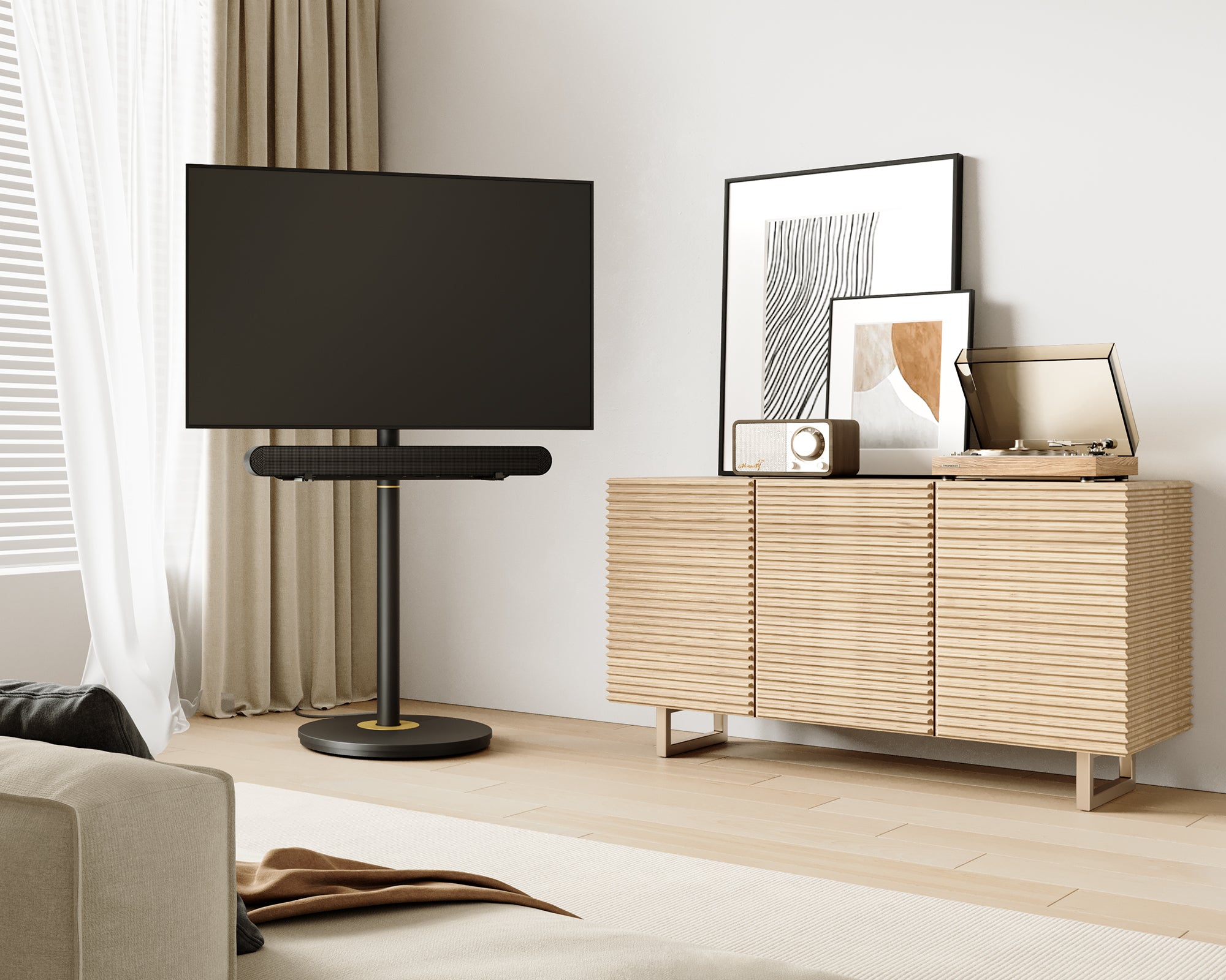 Soporte maestro para barra de sonido