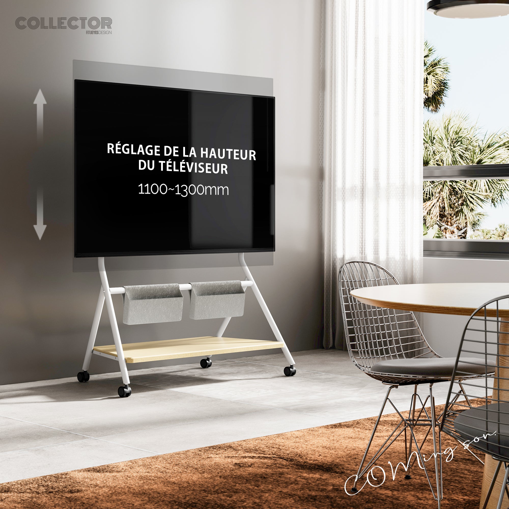 Collector TC88 Support TV à Roulettes