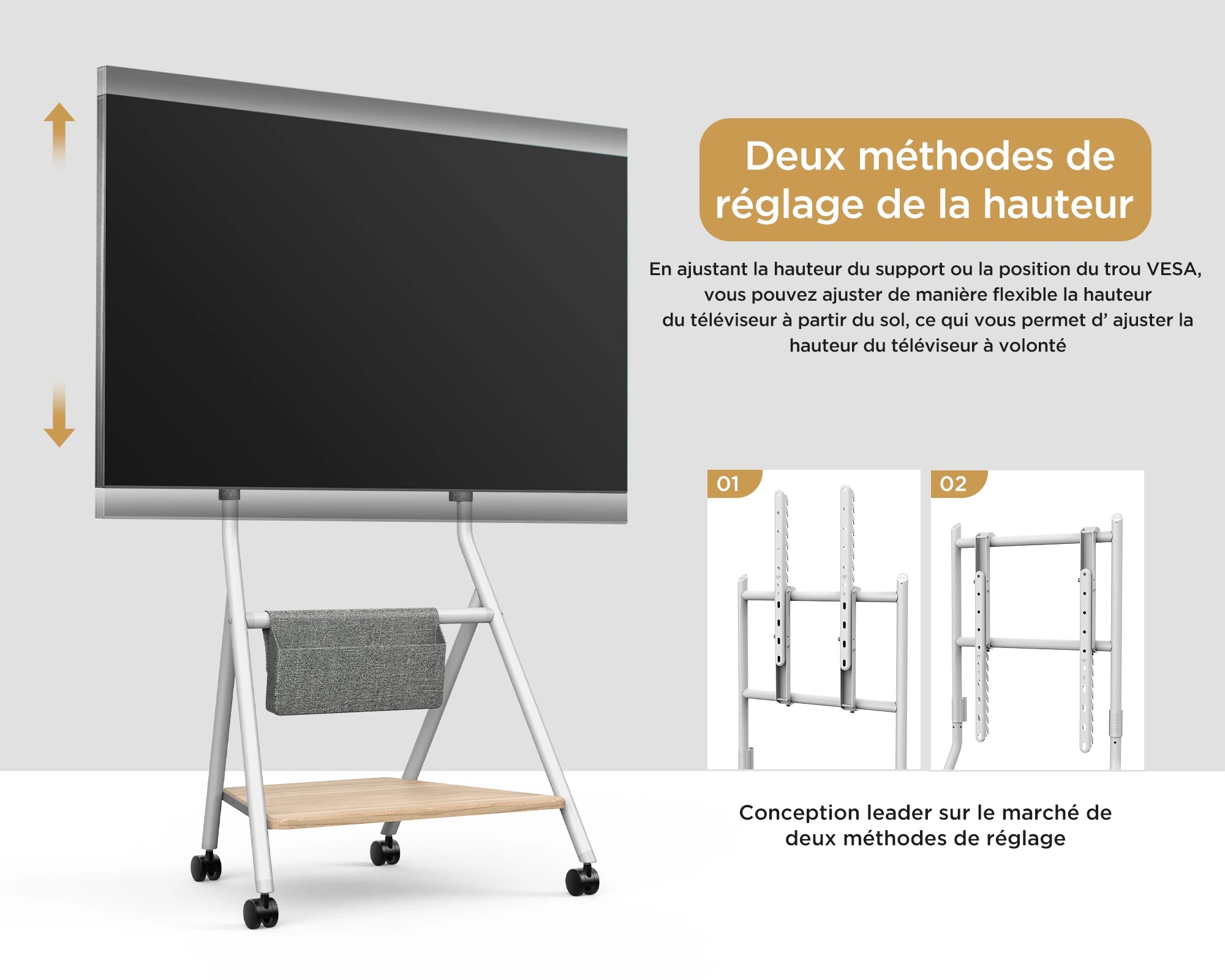 Collector TC65 Support TV à Roulettes