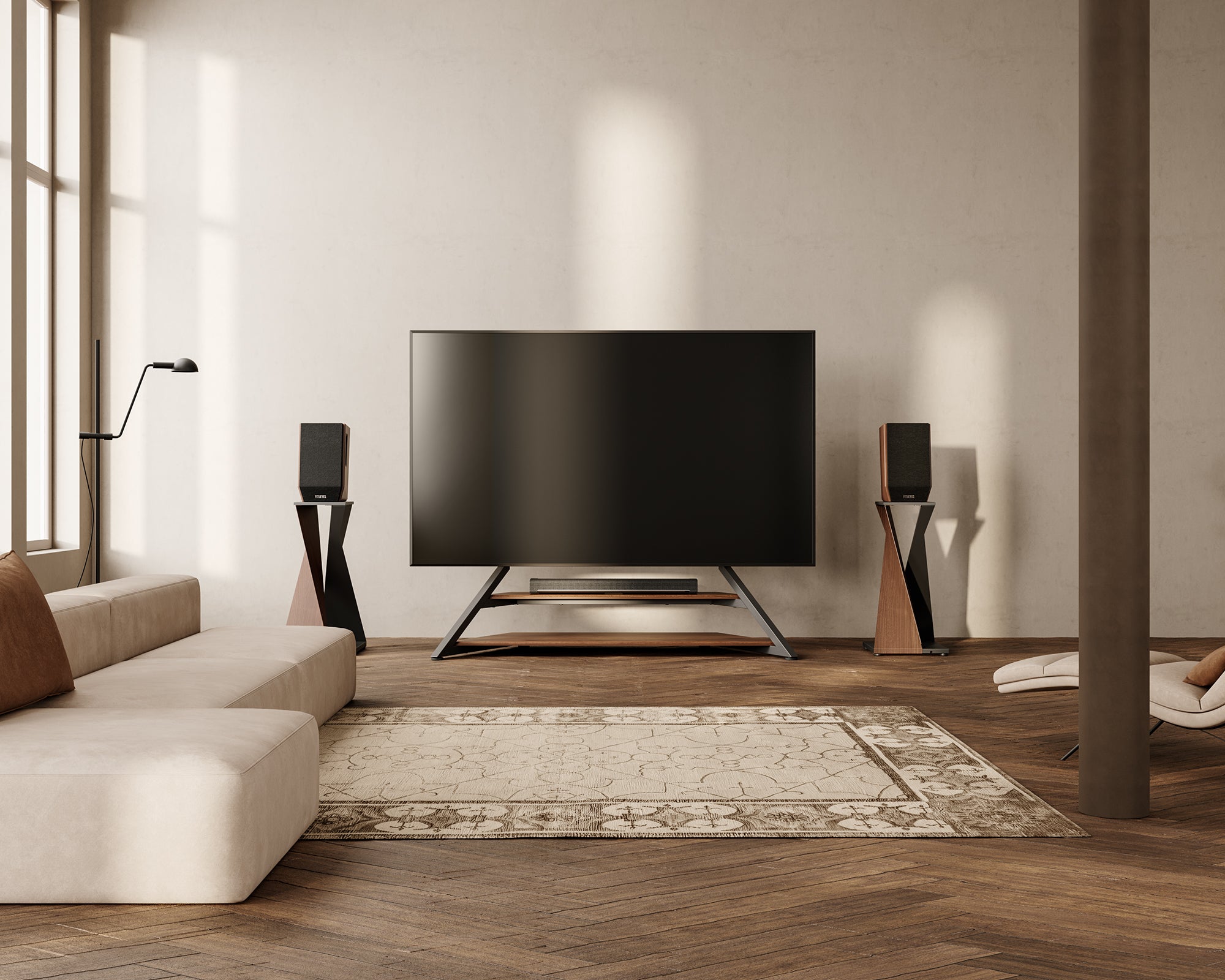 eiffel ft100 Support TV Sur Pied et eiffel ss Pieds pour enceintes