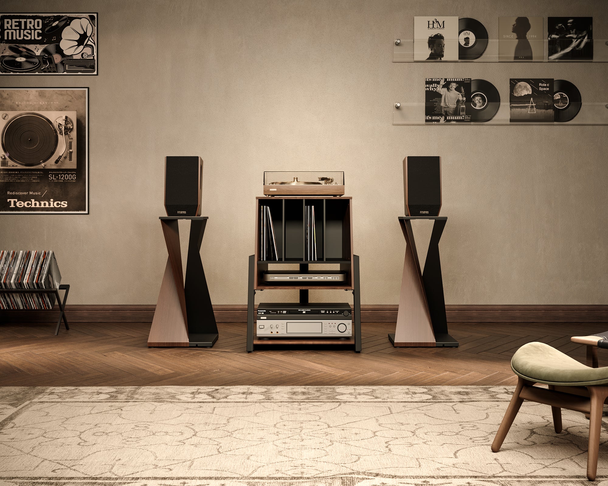 eiffel ss Pieds pour enceintes et eiffel rs Meuble pour platine vinyle