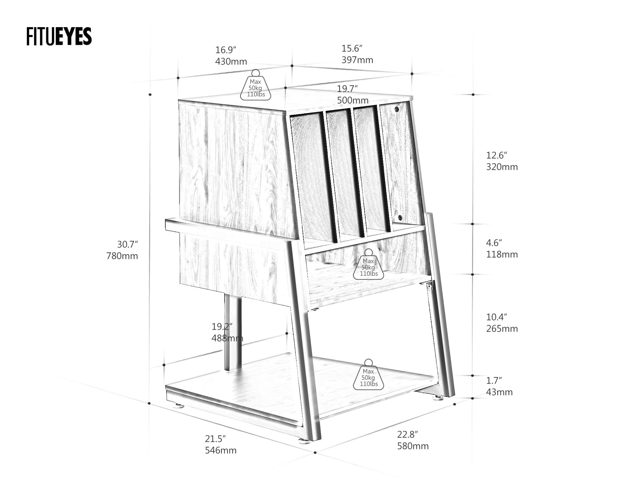 projet de plan-Meuble pour platine vinyle