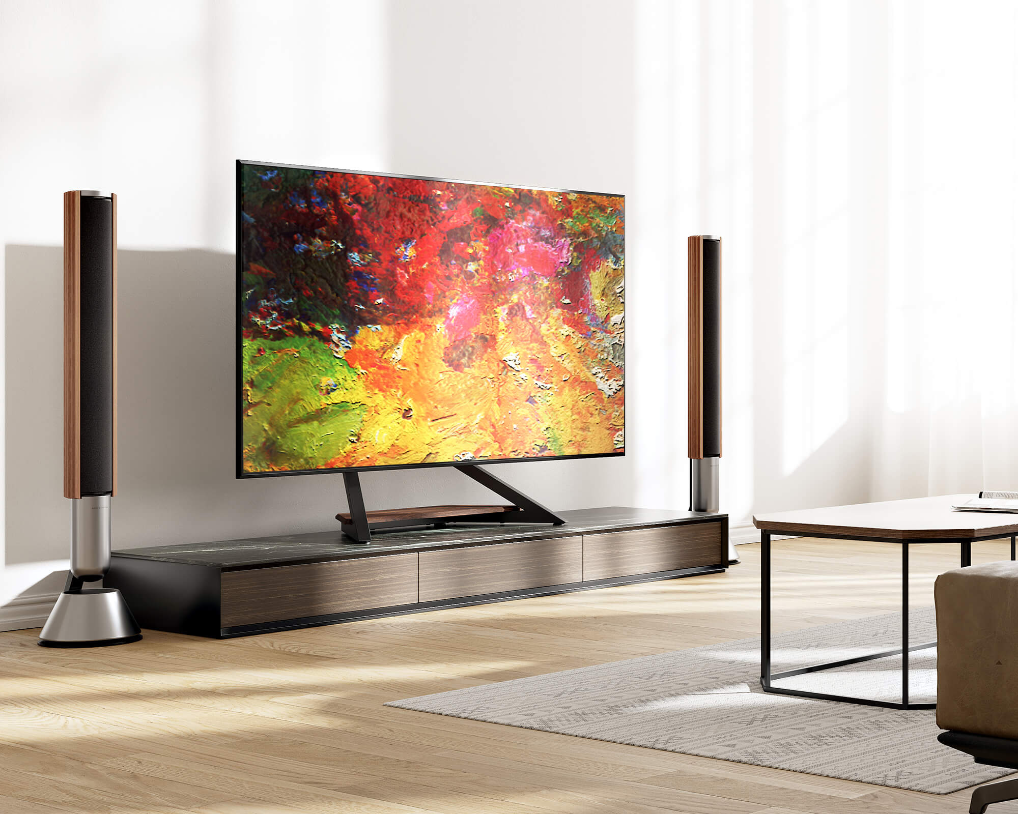 eiffel tt88 Support TV sur Table
 placé dans le salon