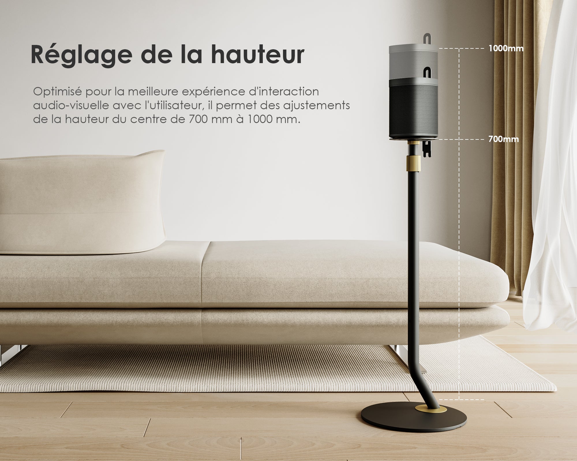 fitueyes-pieds_pour_enceintes-master_ss-noir-variable_a_l_infini couleur_Noir