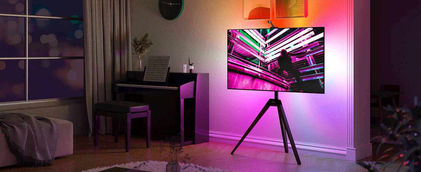 fitueyes-support tv-picasso ft65-noyer-led
