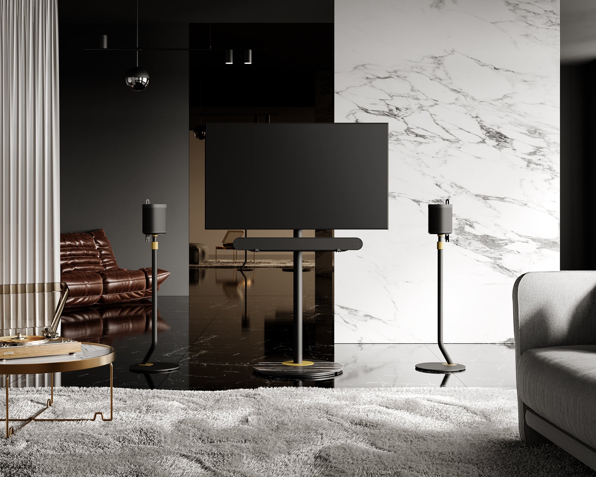 Soporte maestro para barra de sonido