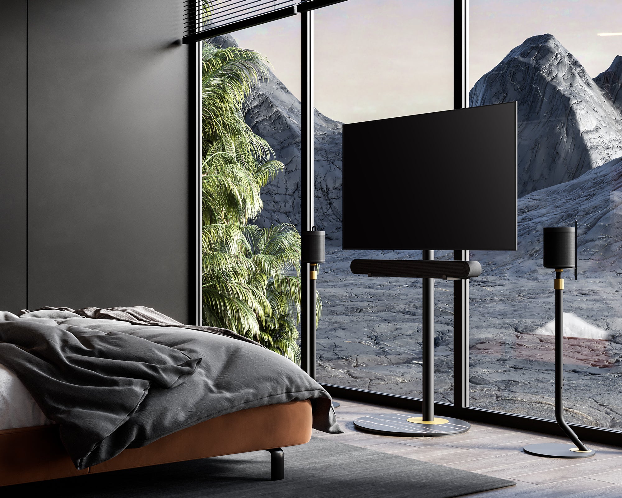 Soporte maestro para barra de sonido