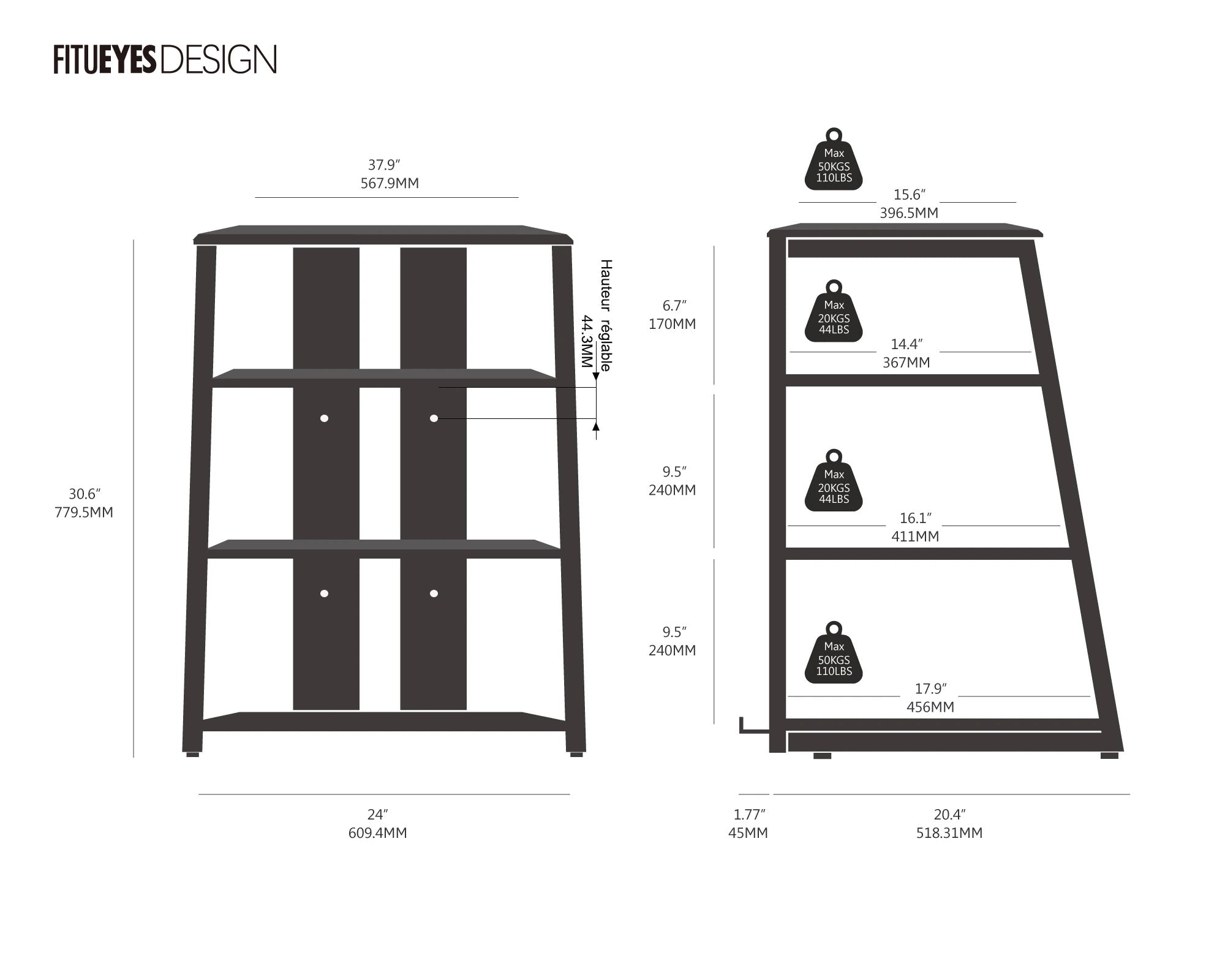 Dessin coté d'eiffel as07 meuble hifi